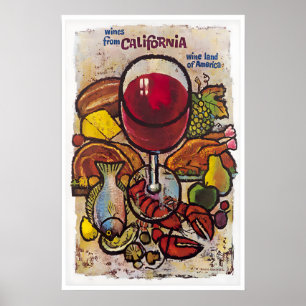 Wijnkunst Californië Reisposter Wijngaardprint Poster