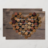 Wijnkurk #2 rustieke bruiloft uitnodiging (Voorkant / Achterkant)