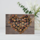 Wijnkurk #2 Rustieke informatie Kaart (Staand voorkant)