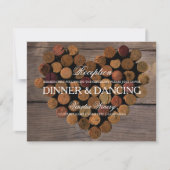 Wijnkurk #2 Rustieke Ontvangstkaart Kaart (Voorkant)