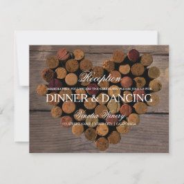 Wijnkurk #2 Rustieke Ontvangstkaart Kaart