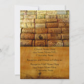 Wijnkurk bruiloft uitnodiging (Achterkant)