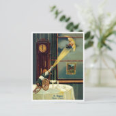 Wijnkurk die de maan bereikt briefkaart (Staand voorkant)