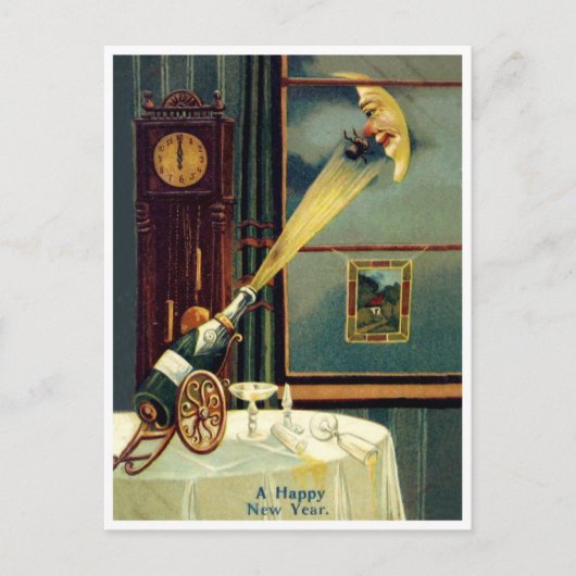 Wijnkurk die de maan bereikt briefkaart (Voorkant)