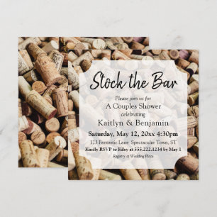Wijnkurk foto, Stock de Bar Couples Douche Kaart