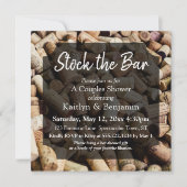 Wijnkurk foto, Stock de Bar Koppels Douche 2 Kaart (Voorkant)