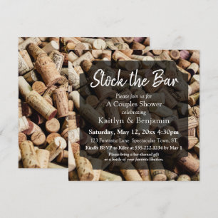 Wijnkurk foto, Stock de Bar Koppels Douche 2 Kaart