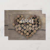 Wijnkurk hart Details Kaart (Voorkant / Achterkant)