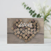 Wijnkurk hart Details Kaart (Staand voorkant)