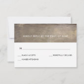 Wijnkurk hart RSVP-kaart RSVP Kaartje (Achterkant)