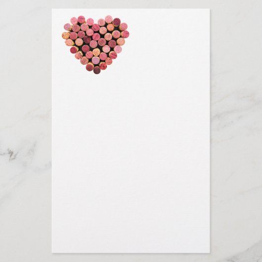 Wijnkurk — kunstgebak briefpapier (Voorkant)