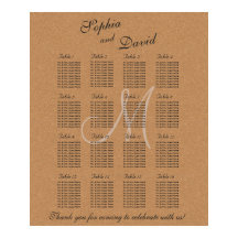 Wijnkurk Monogram zitplaatskaart 16