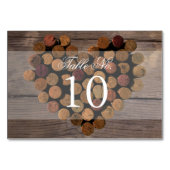 Wijnkurk - rustiek tafelnummer Kaart (Achterkant)