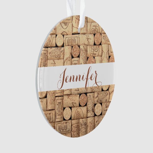 Wijnkurken - Aangepast Ornament (voorkant)