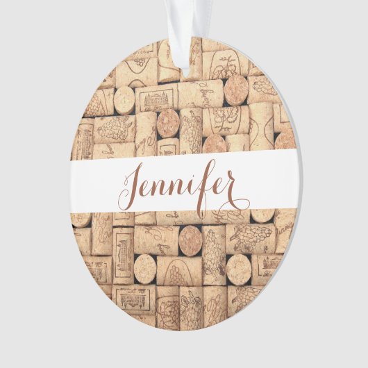 Wijnkurken - Aangepast Ornament (voorkant)