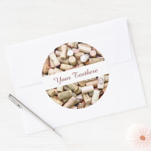 Wijnkurken Aangepaste Stickers (Envelop)