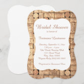 Wijnkurken Bridal Shower-uitnodigingen Kaart (Voorkant / Achterkant)
