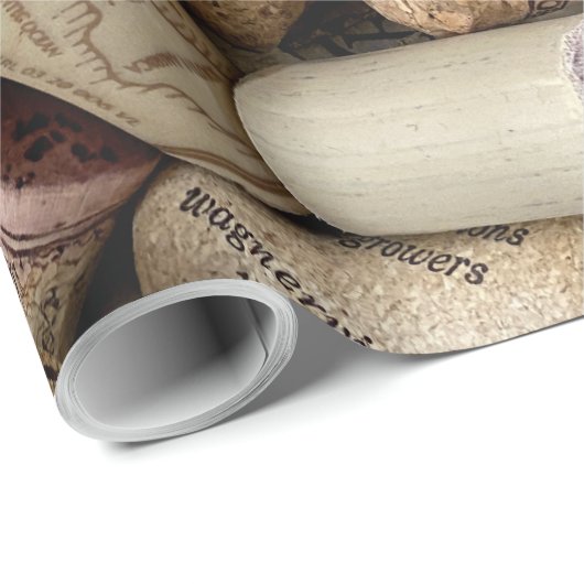 Wijnkurken fotopapier cadeaupapier (Rol Hoek)