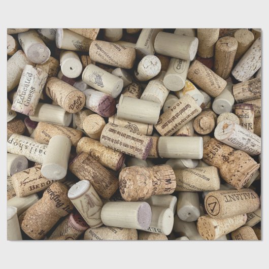 Wijnkurken fotopapier cadeaupapier (Vlak)