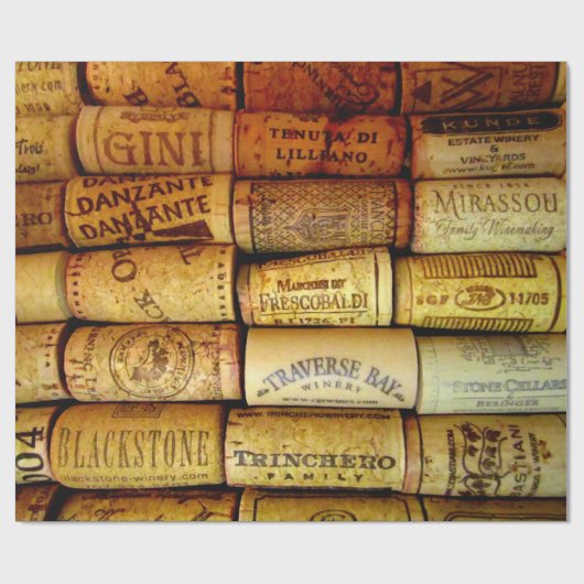 Wijnkurken Galore Cadeaupapier (Vlak)