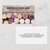 Wijnkurken gestapeld visitekaartje (Voorkant / Achterkant)