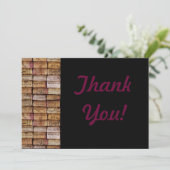 Wijnkurken Hartelijk dank Feestdagenkaart (Staand voorkant)