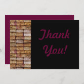 Wijnkurken Hartelijk dank Feestdagenkaart (Voorkant / Achterkant)