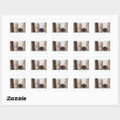 Wijnkurken met datums vierkante sticker (Vel)