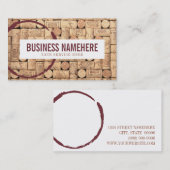 Wijnkurken Visitekaartje (Voorkant / Achterkant)