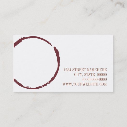 Wijnkurken Visitekaartje (Achterkant)