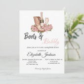 Wijnlaarzen Bloemenlaarzen & Bubbly Vrijgezellenfe Kaart (Staand voorkant)