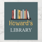 Wijnlabel - Bibliotheek - Gepersonaliseerd - Naam Wijn Etiket (Enkel label)