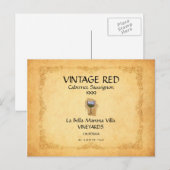 Wijnlabel briefkaart! briefkaart (Voorkant / Achterkant)