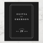 Wijnlabel bruiloft ontwerp wijn etiket (Enkel label)