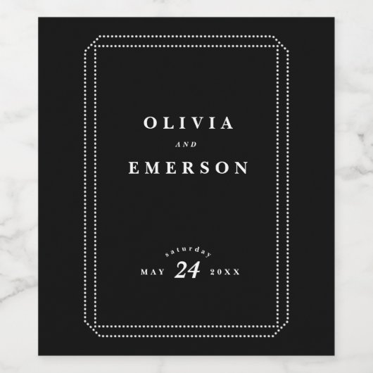 Wijnlabel bruiloft ontwerp wijn etiket (Enkel label)