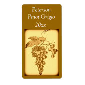 Wijnlabel druiven etiket (Voorkant)