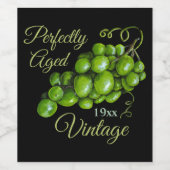 Wijnlabel druiven wijn etiket (Enkel label)