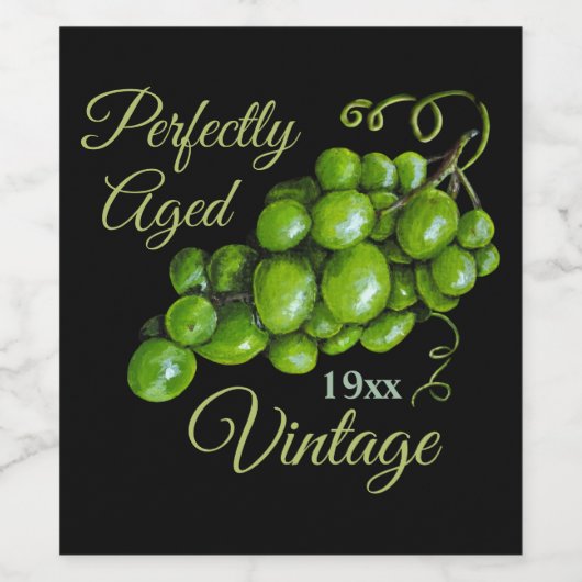 Wijnlabel druiven wijn etiket (Enkel label)