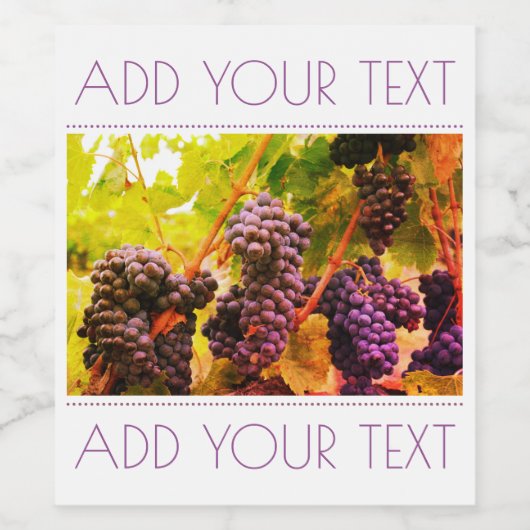 Wijnlabel druiven wijn etiket (Enkel label)