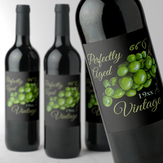 Wijnlabel druiven wijn etiket