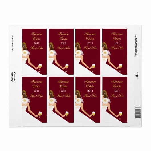 Wijnlabel Etiket (Full Sheet)