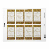 Wijnlabel Faux Gold Glitter Etiket (Full Sheet)