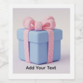 Wijnlabel Geschenkdoos Wijn Etiket (Enkel label)