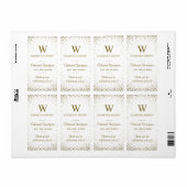 Wijnlabel Gouden Confetti Etiket (Full Sheet)
