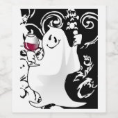 Wijnlabel Halloween Ghost en Spirits Wijn Etiket (Enkel label)