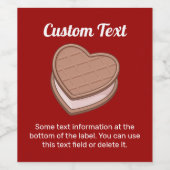 Wijnlabel Heart Biscuit Wijn Etiket (Enkel label)