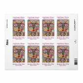 Wijnlabel Jewish Feathers Owl Drink rode wijn Etiket (Full Sheet)