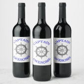 Wijnlabel Kapitein Awesome Wijn Etiket (Flessen)