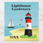 Wijnlabel Lighthoudingsscène Wijn Etiket (Enkel label)