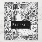 Wijnlabel personaliseer Angel Blessed Wijn Etiket (Enkel label)